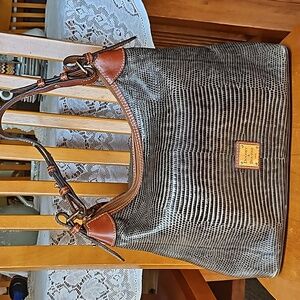 Dooney and Bourke Embossed Lizard Hobo